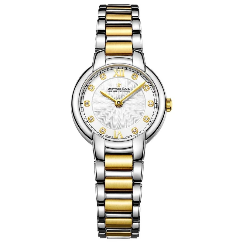 Dreyfuss Womens Quartz Watch, Analogue Classic Display and Stainless Steel Strap DLB00061/D/01