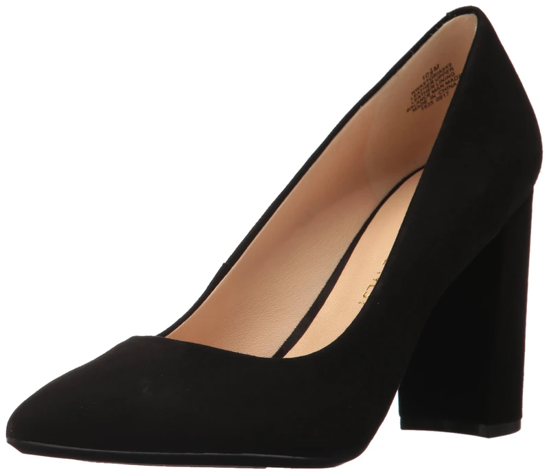 NINE WEST Women's Astoria 9x9 Pump, Black Suede, 5 UK