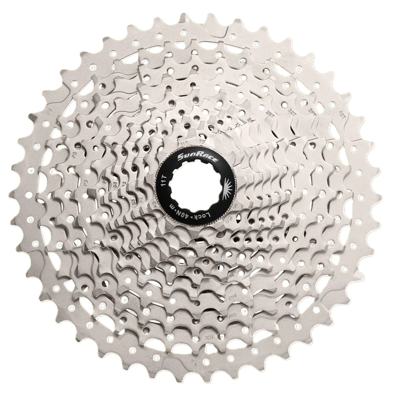 SunRace MS8 11-Speed MTB Cassette, Silver, HG-Spline, 11-40T