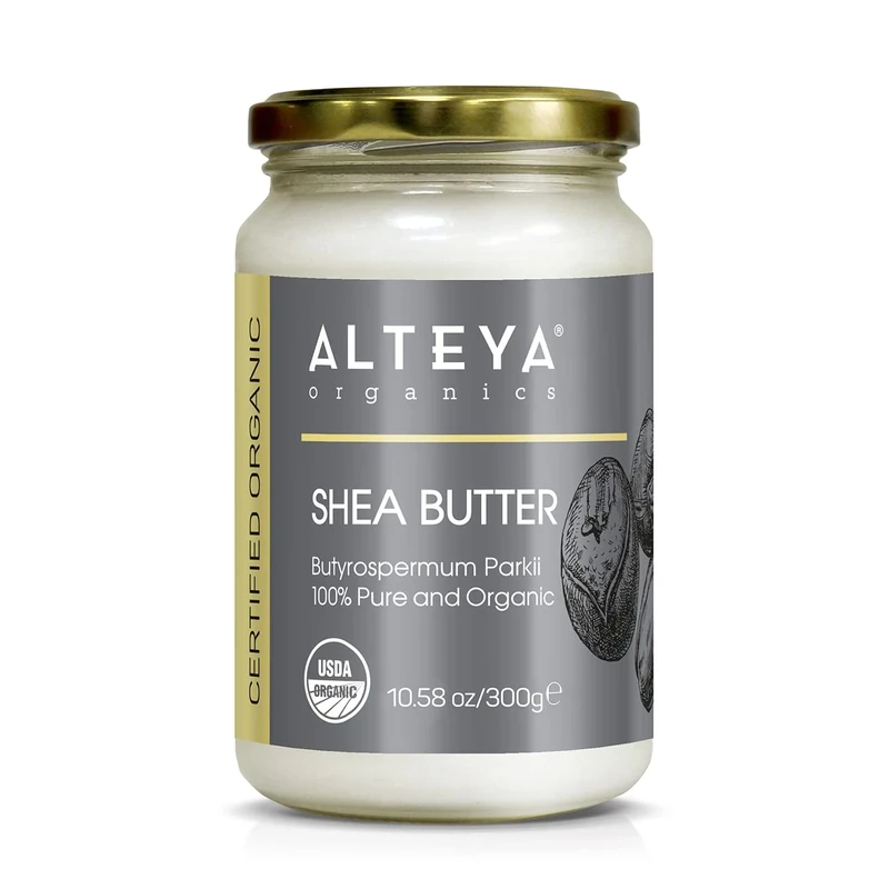 Аlteya Organic Shea Butter 300g - USDA Certified Organic 100% Pure, Natural - All Skin Types Body Butter - Face, Lips, Hair - Nourishes,Protects, Moisturizes