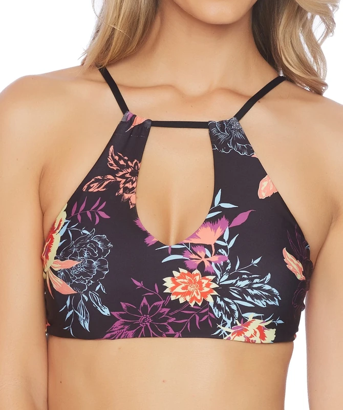 Splendid - Electric Bloom High Neck Bikini Top