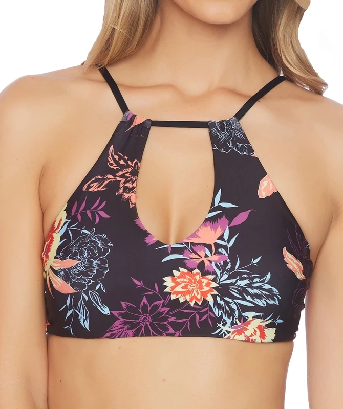 Splendid - Electric Bloom High Neck Bikini Top