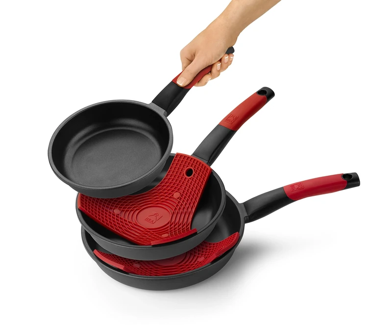 BRA Non-stick Cast Aluminium Frying Pan Set Set of pans 18-22-26 cm [Amazon Exclusive]