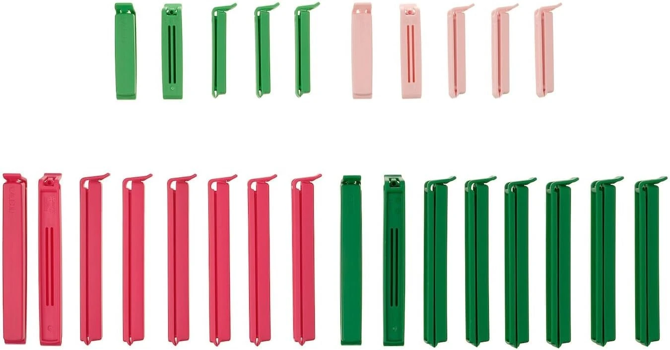 Ikea Bevara Sealing Clips for Food Storage Bags - Pack of 26 Reusable Food Safe Airtight Seal - Ideal for Kitchen and Household