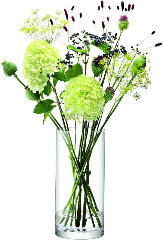 LSA International Column Vase/Candleholder H36 x Ø17cm Clear | 1 unit | Handmade Glass | CO22