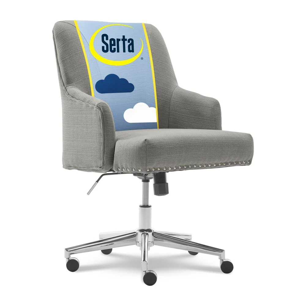 Serta Leighton Home Office Chair, Medium Gray