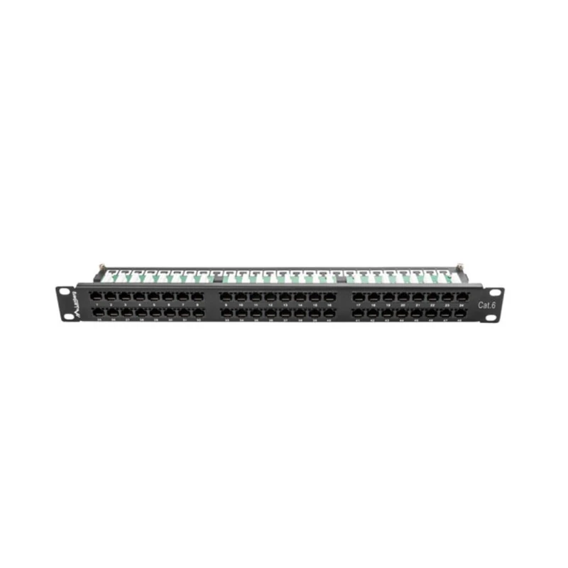 LANBERG PATCH PANEL 48 PORT 1U, CAT. 6, Black
