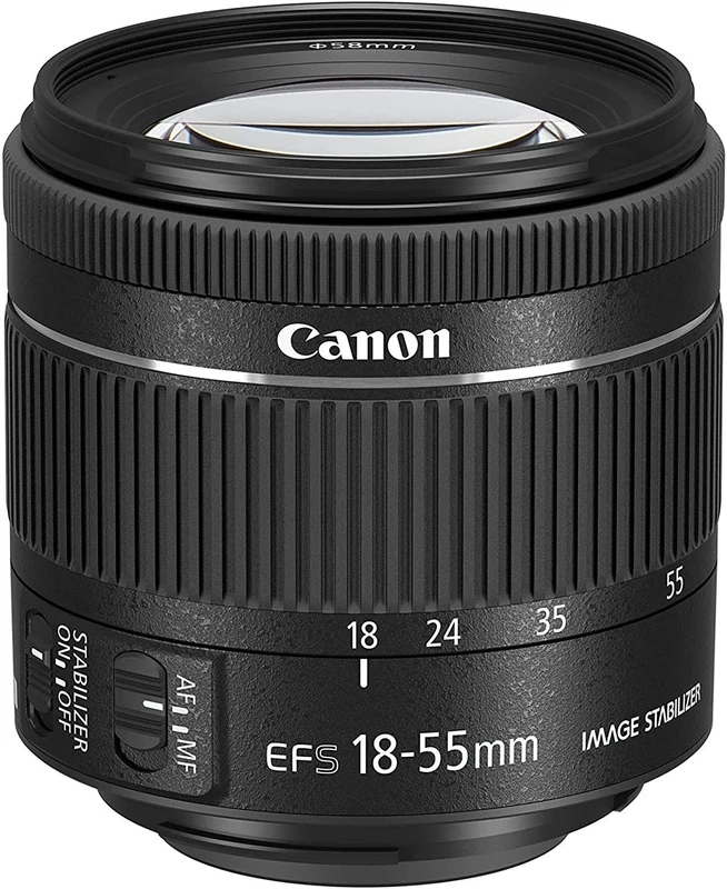 Canon EF-S 18-55 mm f/4-5.6 IS STM Lens for Camera - Black