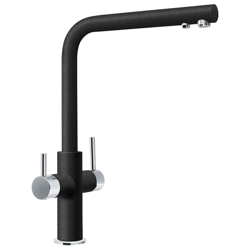 Franke 115.0370.694 Kitchen Sink tap with a Fixed spout Neptune Style Clear Water-onyx-115.0370, Onyx