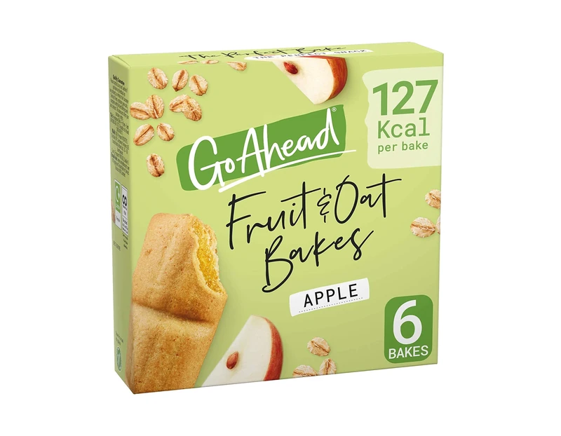 Go Ahead Apple Fruit & Oat 6 Bakes, 236 g (1 Pack of 6 Bakes)