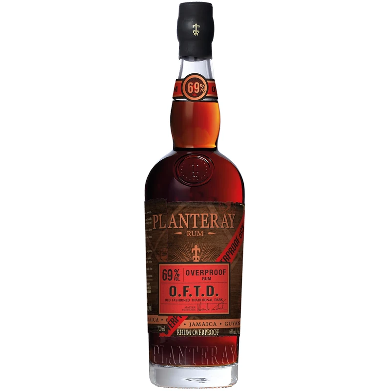 PLANTERAY O.F.T.D. Overproof Rum – 70cl, 69 percent ABV – Old Fashioned Traditional Dark Rum