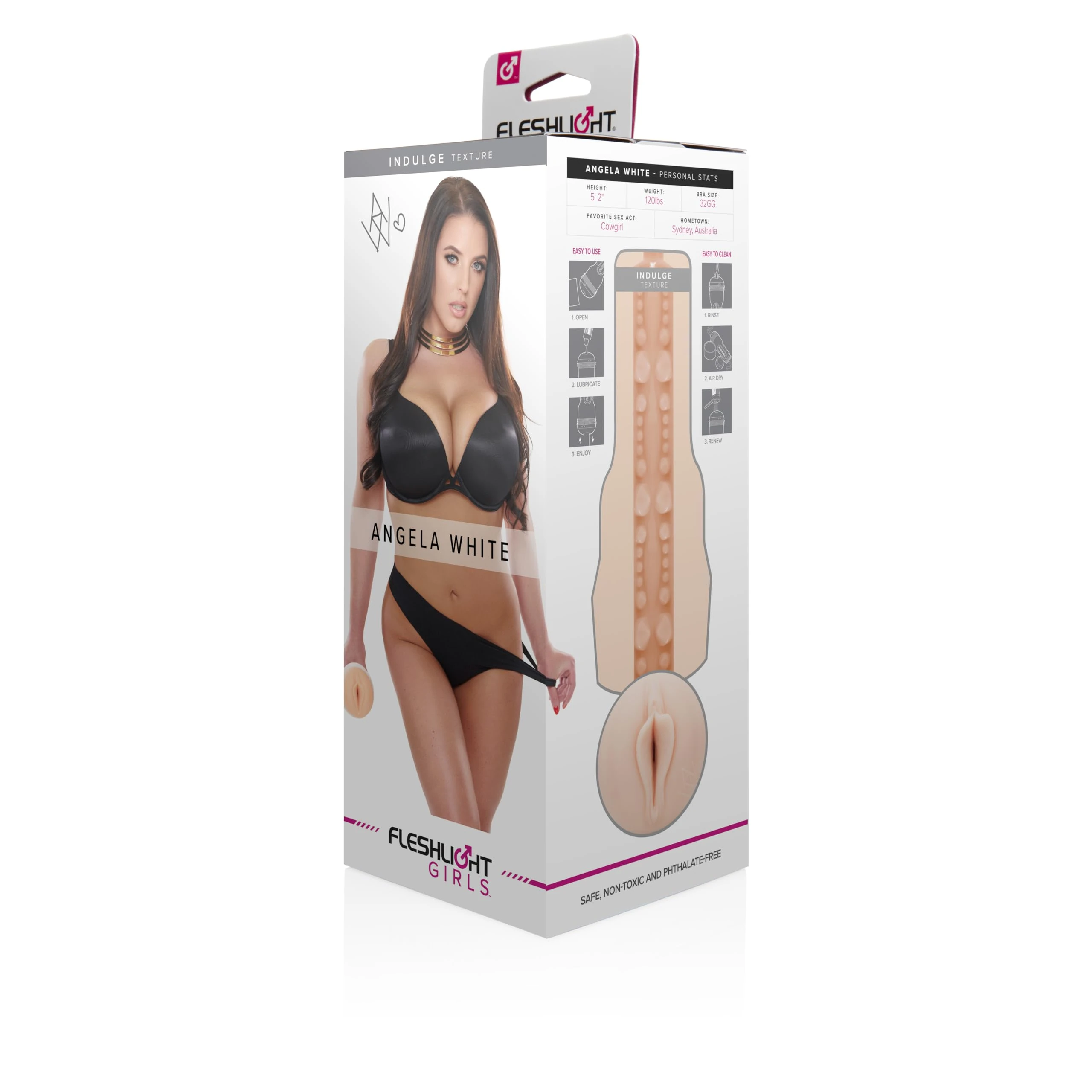 Fleshlight Male Sex Toys Angela White – Fleshlight Male Sex Toys, The Number One Masturbator for Men with Our SuperSkin Pocket Pussy Technology