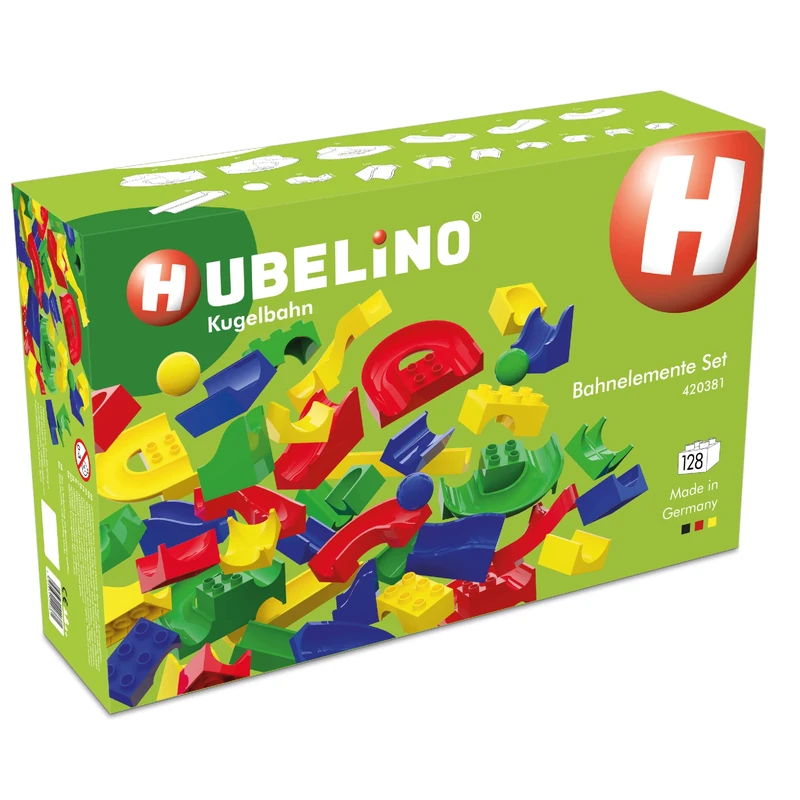 Hubelino 420381 Run Element Expansion set- 128 pieces- Compatible with Popular Building Block Systems- for Ages 4 and Up (Made in Germany)