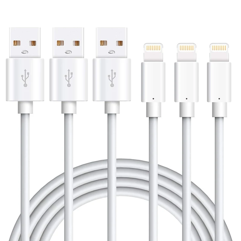 Marchpower iPhone Charger Cable -MFi Certified 3Pack 1m Lightning Cable - Fast Charging USB Cable Compatible iPhone13 Max Pro/12 Mini/11 Xr Max X 8 Plus 7 Plus 6S iPad Air iPod and More
