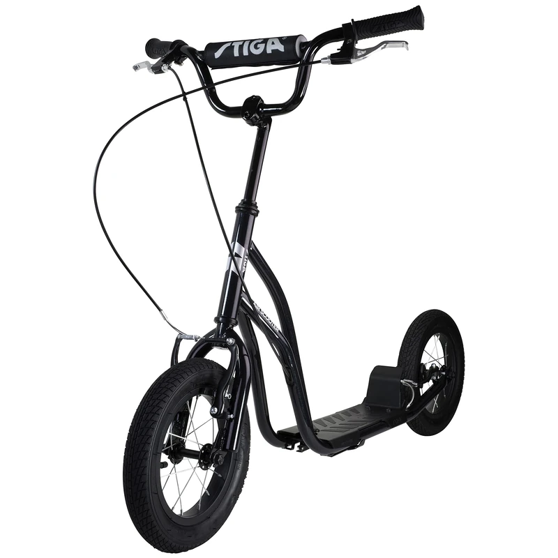 STIGA Air Scooter Scooter with Handbrake and 12-inch Air Wheels for Adults and Children