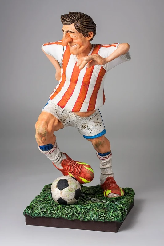 Guillermo Forchino The The Footballer, Wood, multicoloured, 12 x 12 x 20 cm