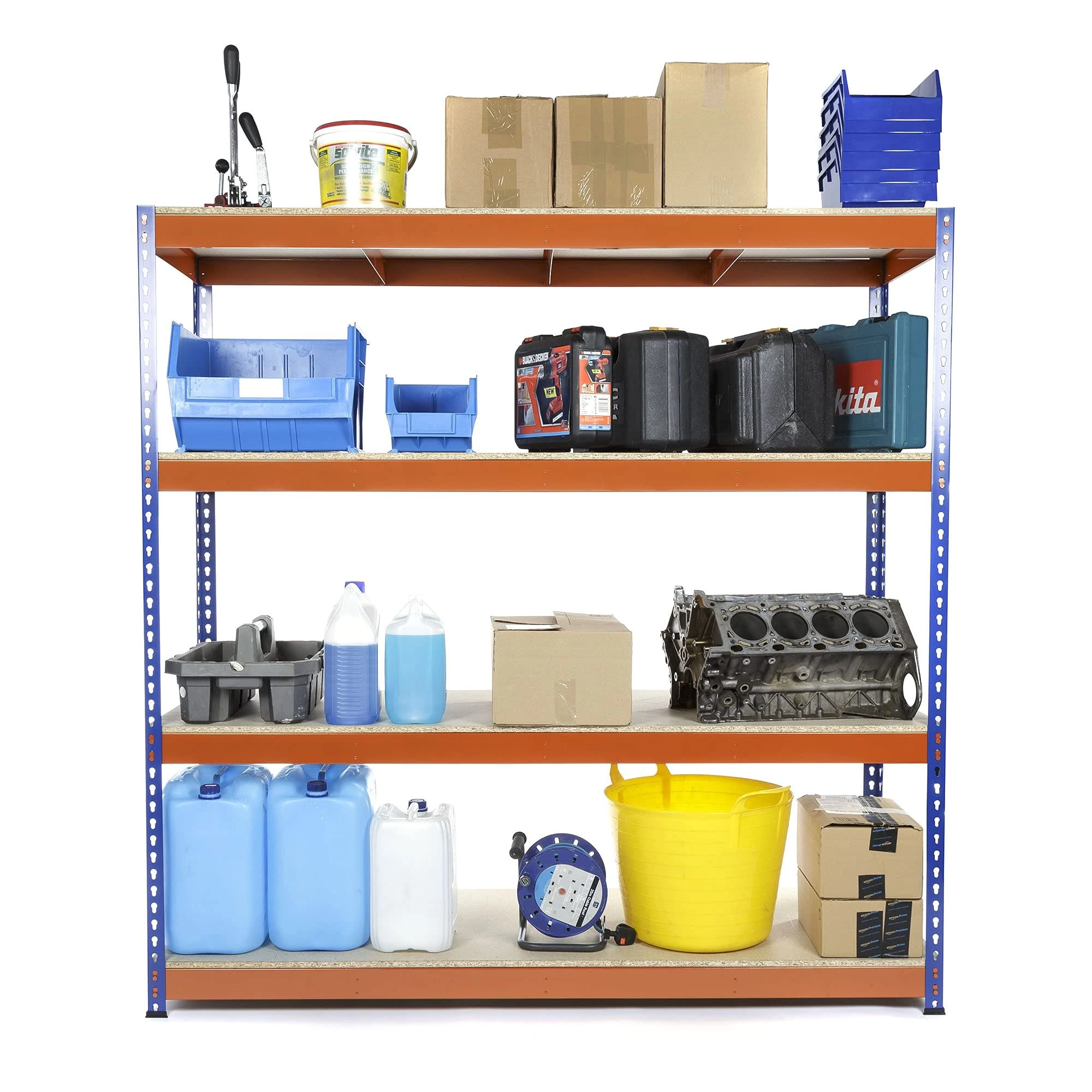 Racking Solutions Extra Heavy Duty Industrial Garage Racking/Shelving Unit 400KG Per Shelf (1800mm H x 1800mm W x 600mm D)