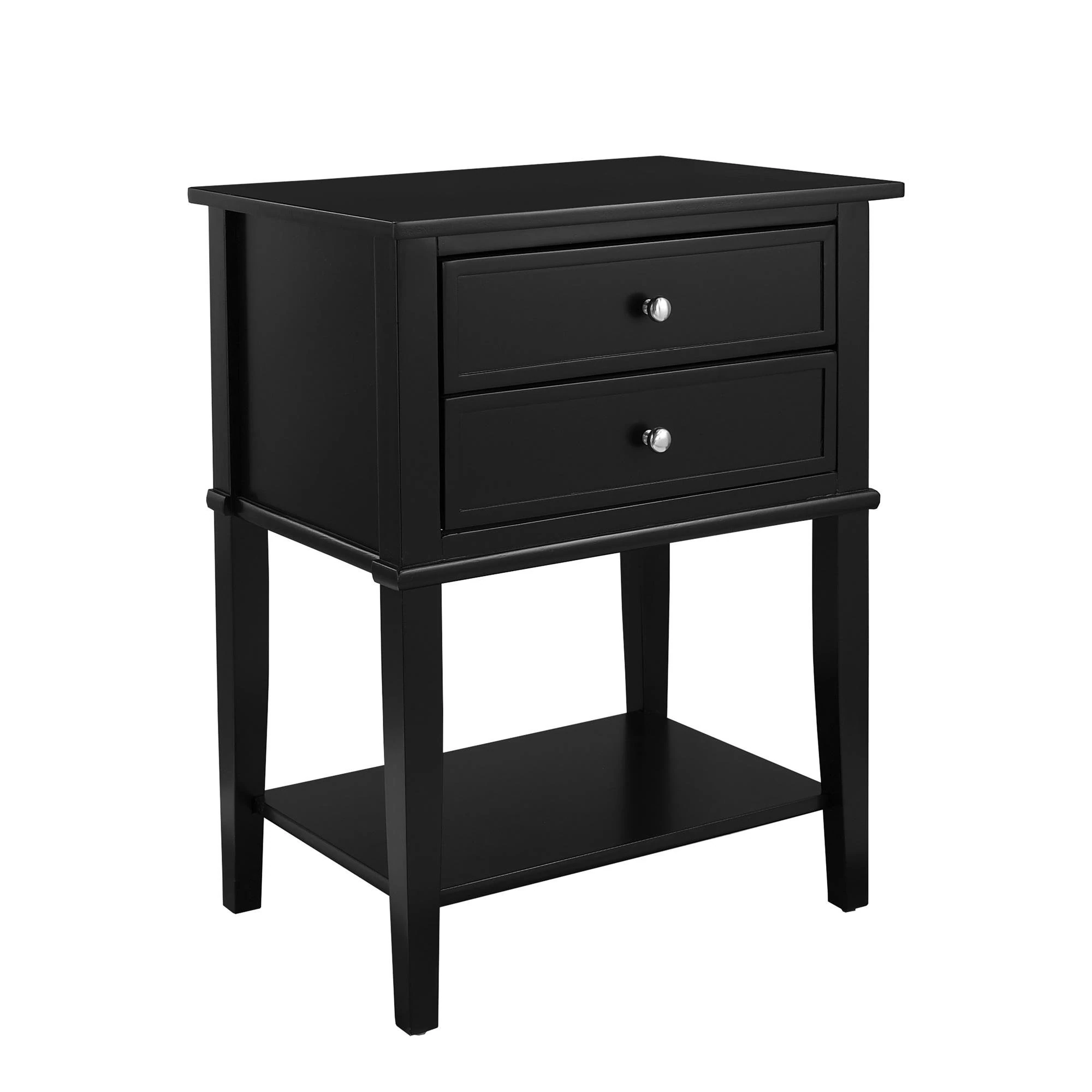 Ameriwood Franklin Accent Table With 2 Drawers Black