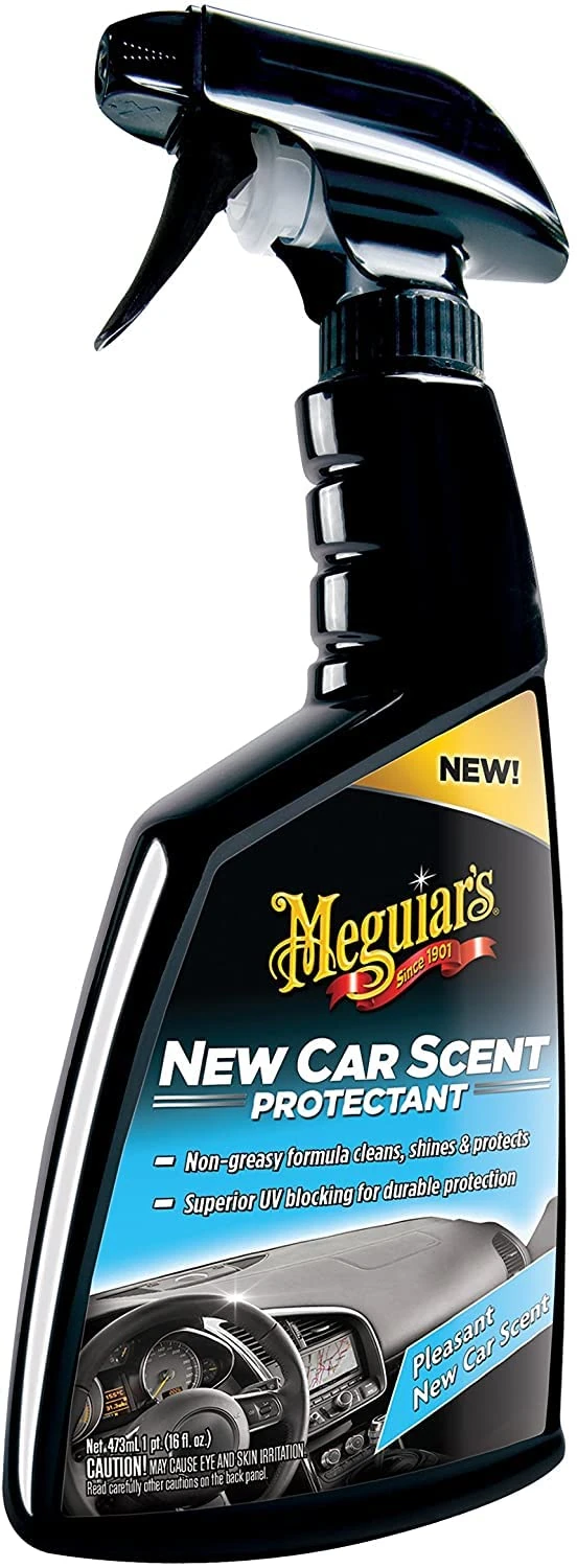 Meguiar's Interior Car Cleaner - New Car Scent - Protection & Shine - Plastic, Vinyl & Rubber Surfaces - G4216EU, 473ml