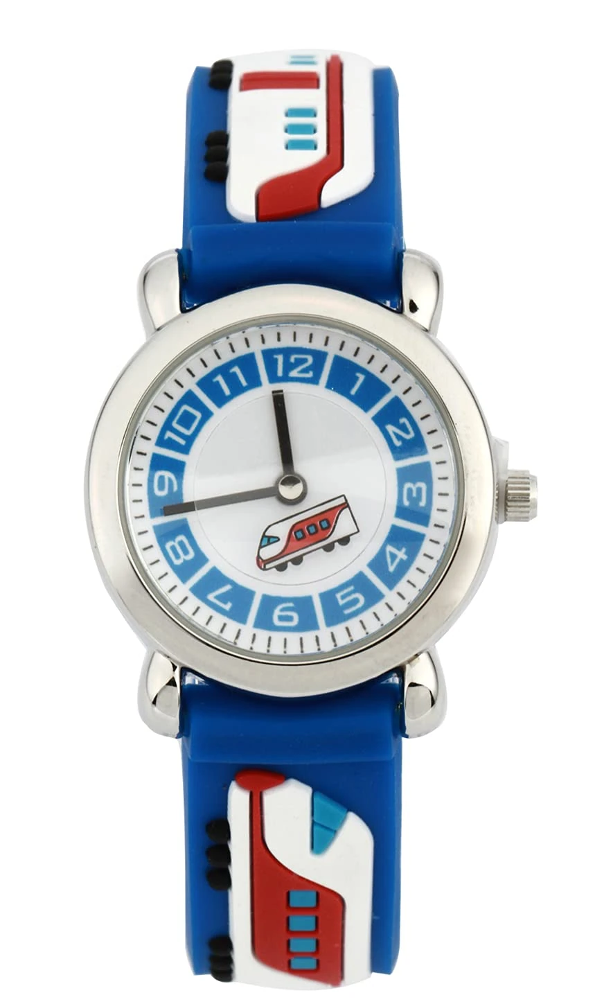 Mixe First Time Teacher Boys Girls Children Kids Analog Wrist Watch Cartoon 3D Band Environment Friendly Silicone ME92 (Metro)