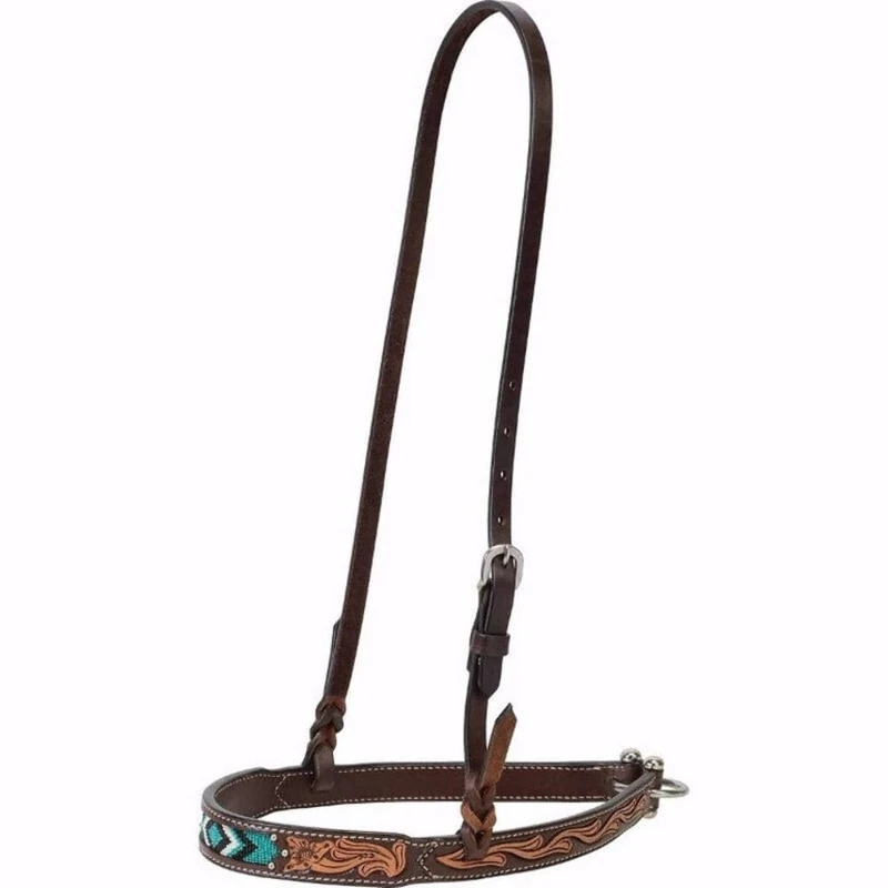Turquoise Cross Turquoise Beaded Noseband Dark Oil, 1 - Image 1