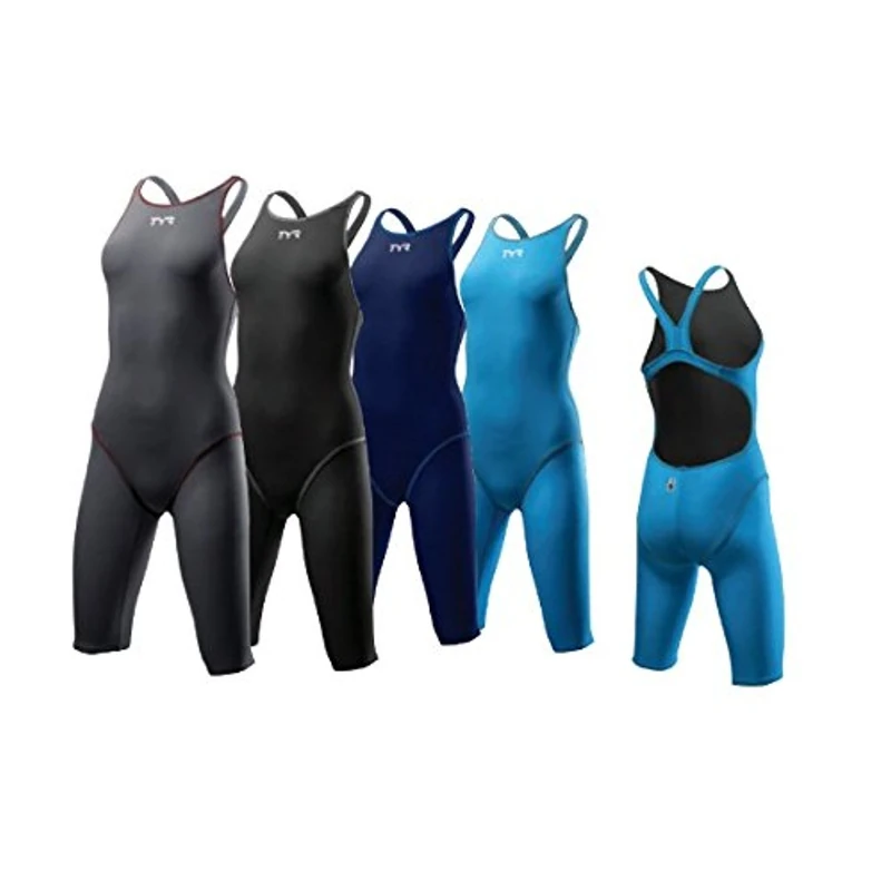 TYR Women women's thresher open back Female Competition Swimsuit Fina Approved - grey/red, 24
