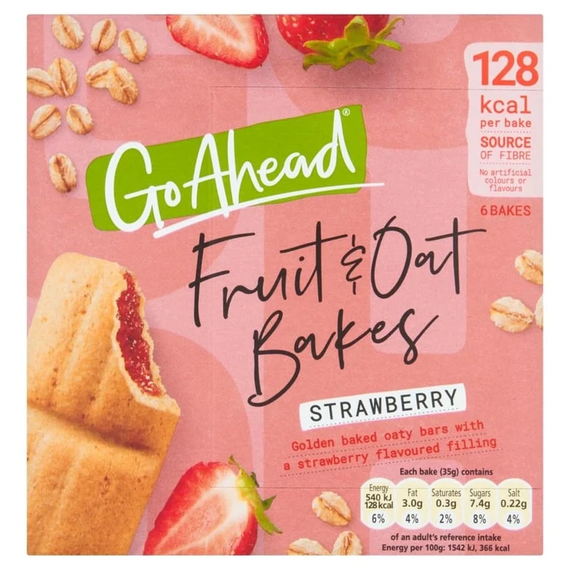 Go Ahead Fruit & Oat Bakes, Strawberry, 6*35 grams