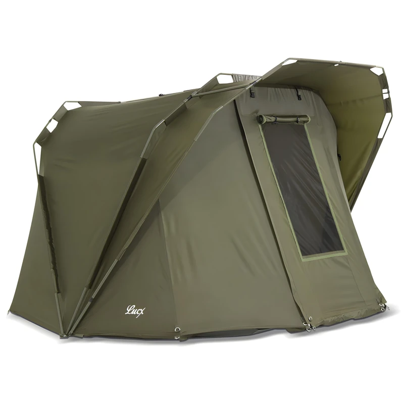 Lucx Coon Bivvy Fishing Tent for 1-2 Man Compact Carp Tent with Extra Headroom, Removable Groundsheet & 10,000 mm Hydrostatic Head