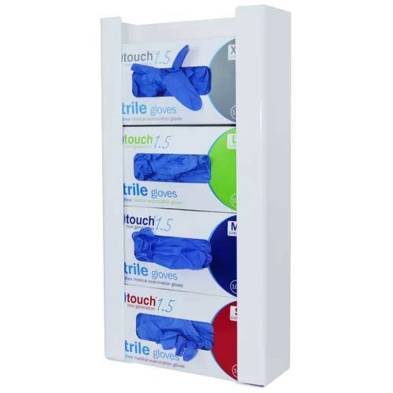 Angloplas GD4-BIO Quad Glove Box Dispenser, 27 cm x 51.5 cm x 10 cm, White