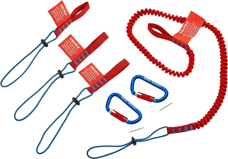 KNIPEX Tethering System Set 1 x 00 50 01 T BK, 3 x 00 50 02 T BK, 2 x 00 50 03 T BK in Blister, 00 50 04 T BK