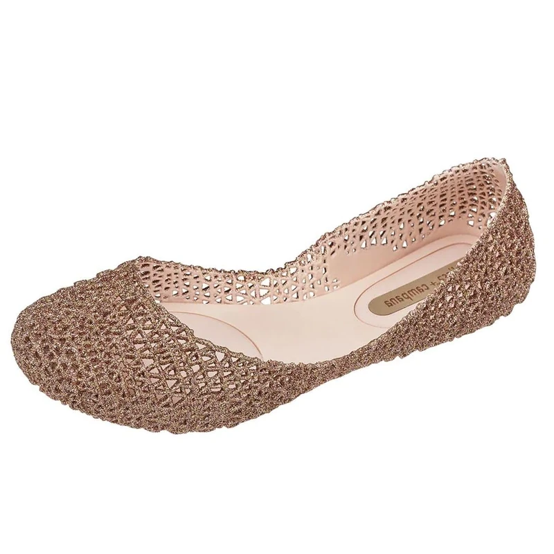 Melissa Womens Black Ballerina Shoes Pink 4 UK