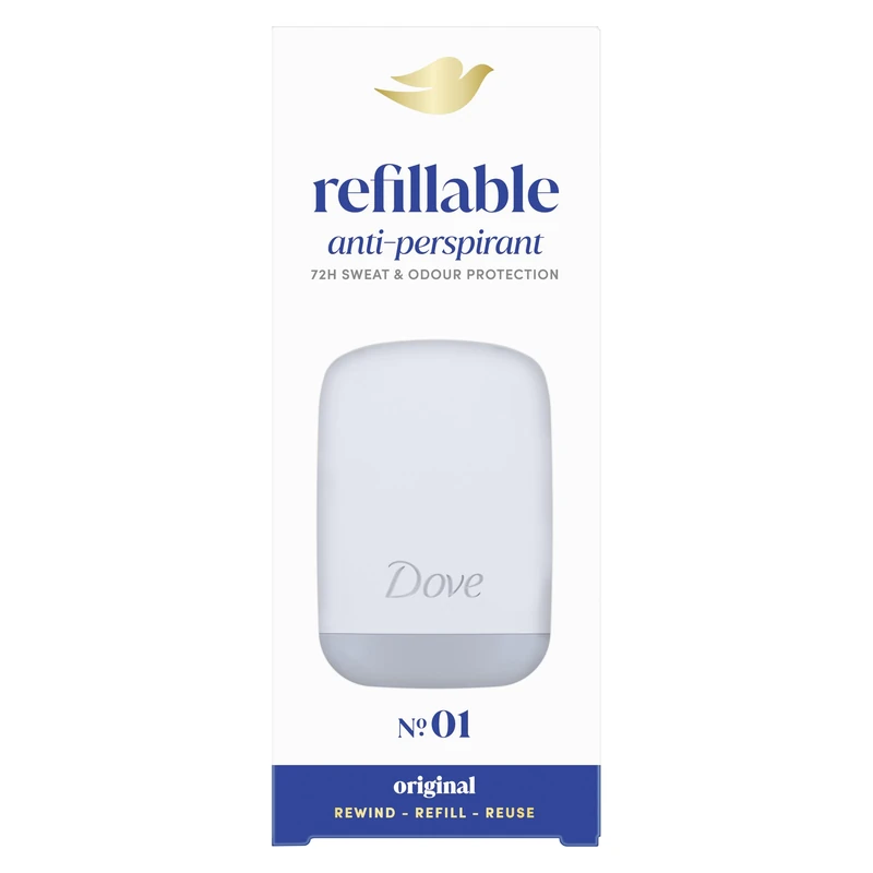 Dove No. 1 Original Anti-Perspirant Starter Kit women's antiperspirant stick styled to last with 72h odour protection, dermatologically tested 1 x case, 1 x 35 ml refill - Image 1