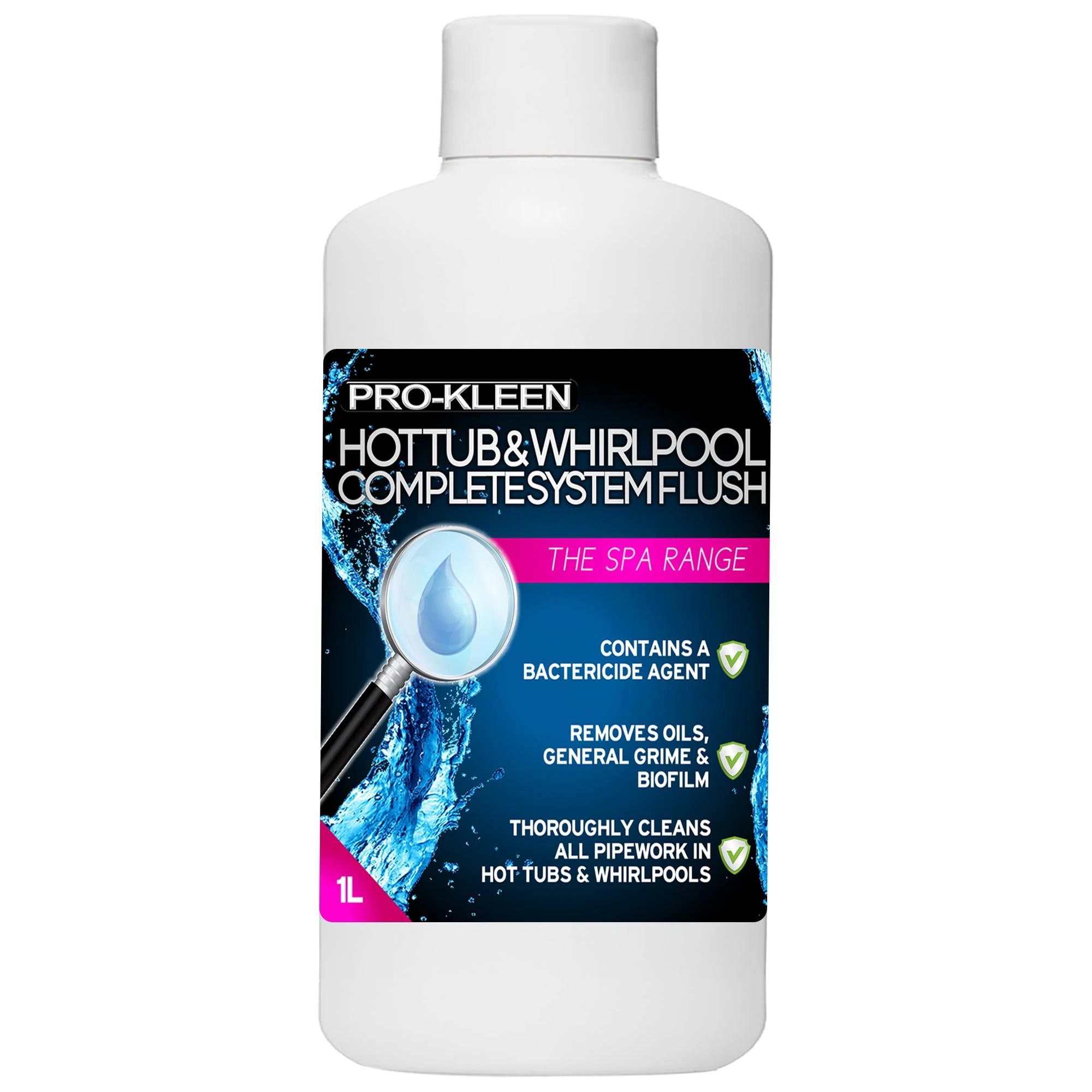1L of Pro-Kleen Hot Tub & Whirlpool Complete System Flush Cleaner