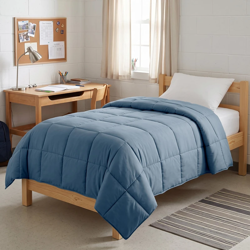 Southshore Fine Living, Inc. Vilano Springs Premium Quality Over-Sized All-Season Down-Alternative Comforter Bedding, Coronet Blue, Twin/Twin XL