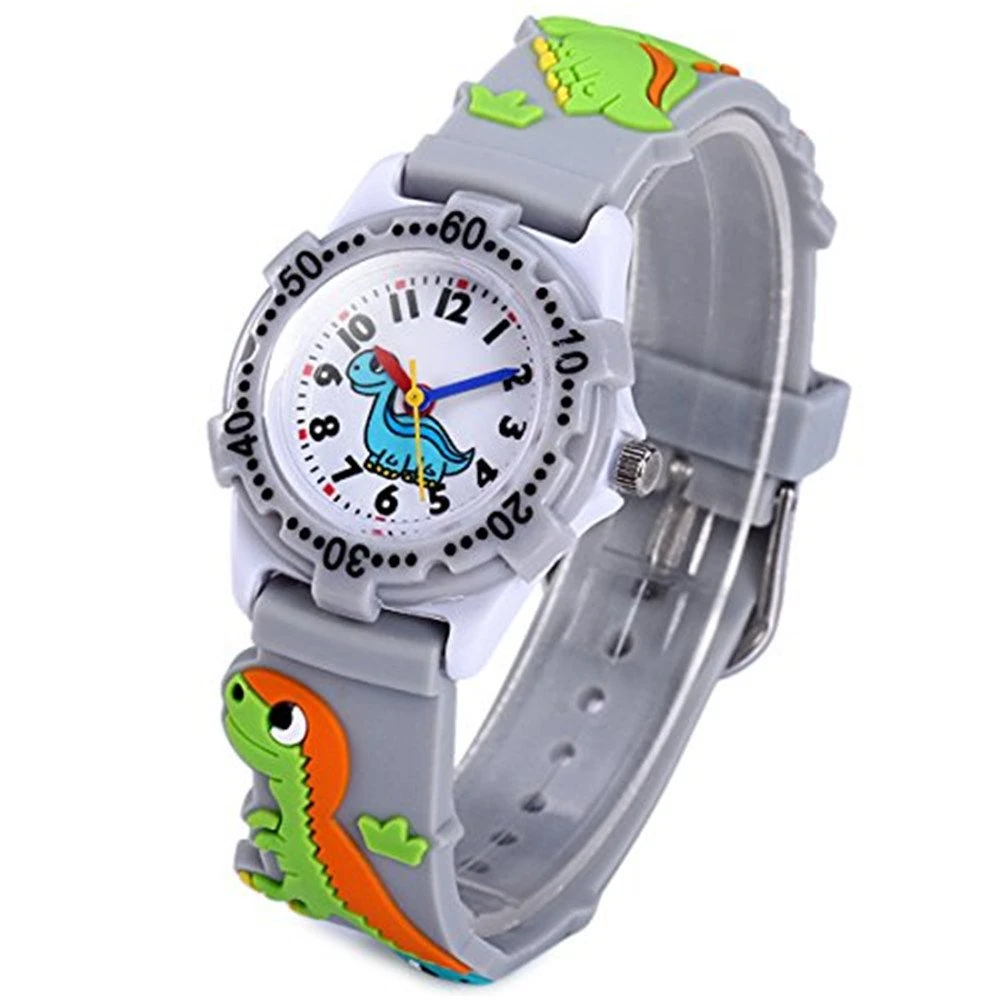 Mixe First Time Teacher Boys Girls Children Kids Analog Wrist Watch Cartoon 3D Band Environment Friendly Silicone ME92 (F)