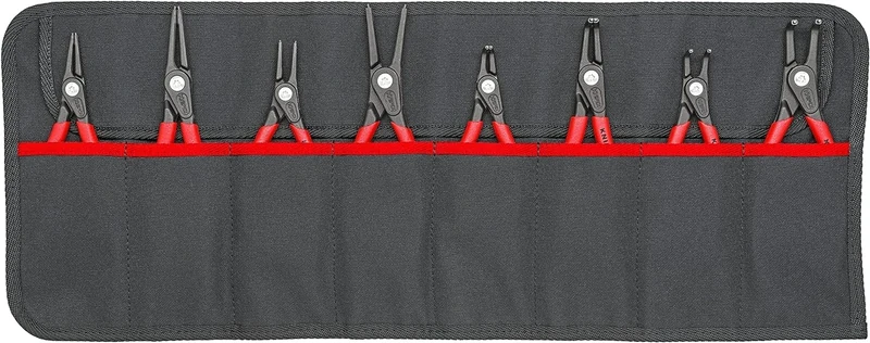 KNIPEX 00 19 58 V02 Set of Circlip Pliers 8 parts Black/Red/Silver