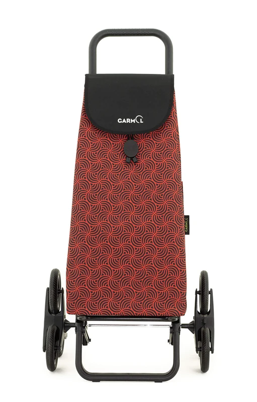 Garmol 218 G3 X 3 Spiral C663 Shopping Trolley Climb Stairs 3 x 3, Fabric, Red, 50 x 39 x 102 cm