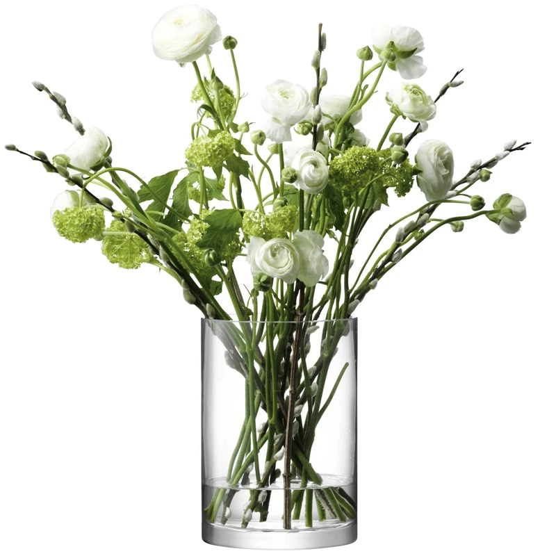 LSA International Column Vase/Candleholder H24 x Ø17cm Clear | 1 unit | Handmade Glass | CO28
