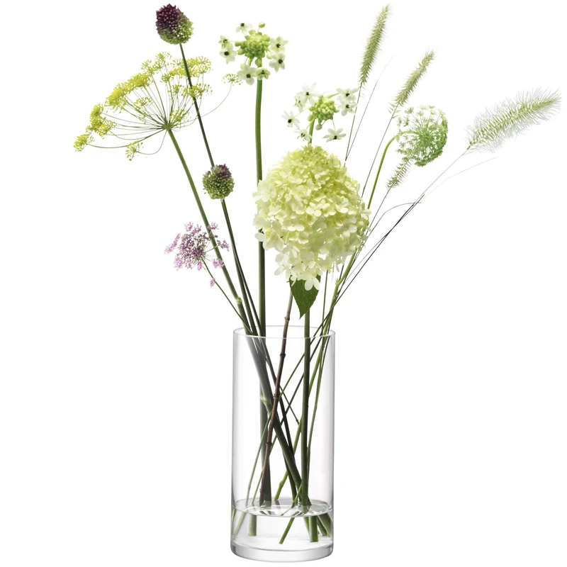 LSA International Column Vase H28 x Ø13cm Clear| 1 Unit | Mouthblown & Handmade Glass | CO21