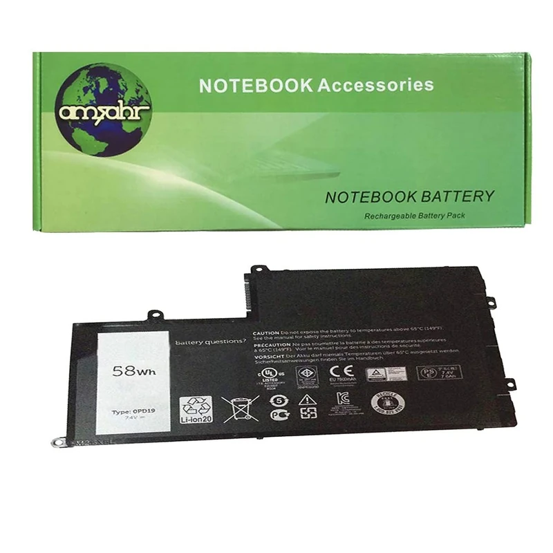 amsahr Replacement Battery with Mini Optical Mouse for DELL 0PD19/Latitude 3550-0123/0DFVYN/58DP4/OPD19