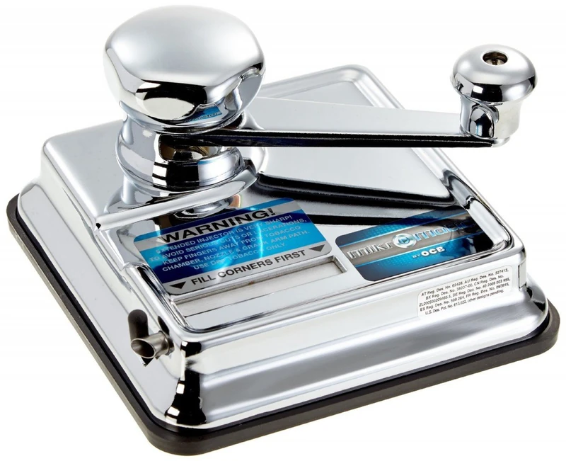 OCB MikrOmatic Duo Cigarette Tamping Machine, Chrome, Silver, 15 x 15 x 10 cm - Image 1