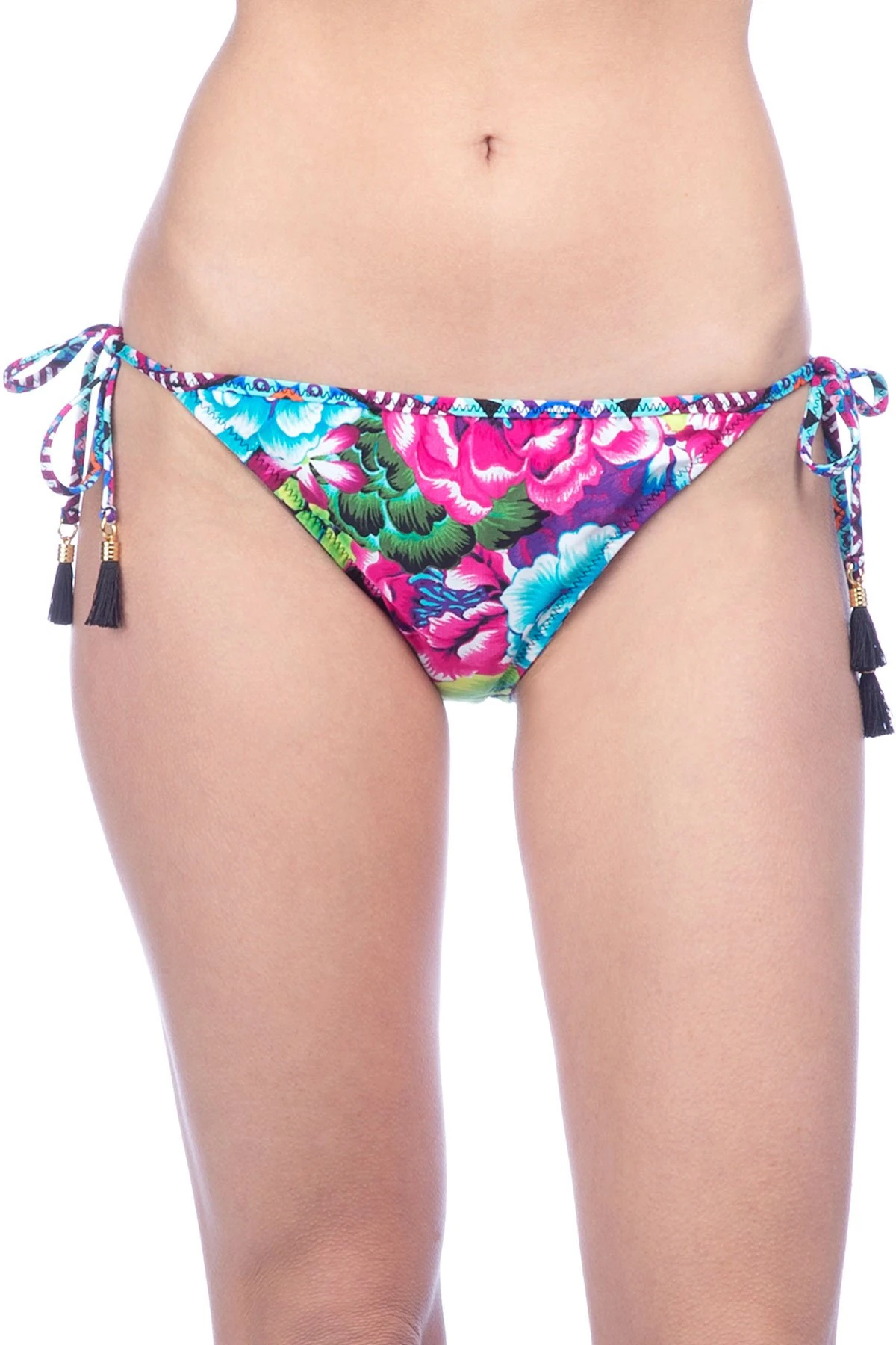 La Blanca Women's Flora Garden Reversible Tie Side Hipster Bikini Bottom - Multi -