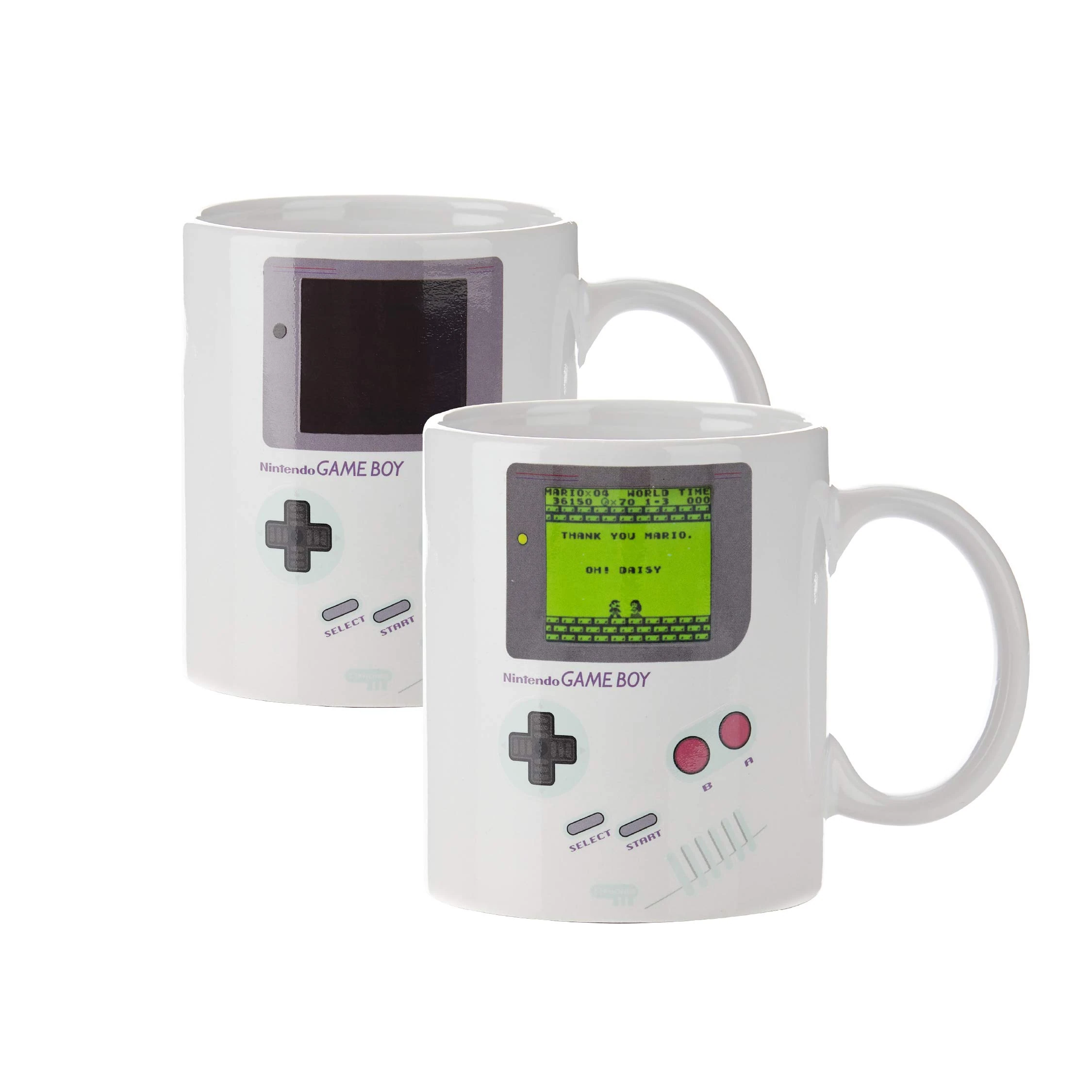 Gameboy Heat Changing Coffee Mug - Officially Licensed Gift for Gamers, Nerds, Nintendo Mario Fans, Men, and Retro 90s Game Enthusiasts, 290ml (10 fl oz) | Paladone, Black