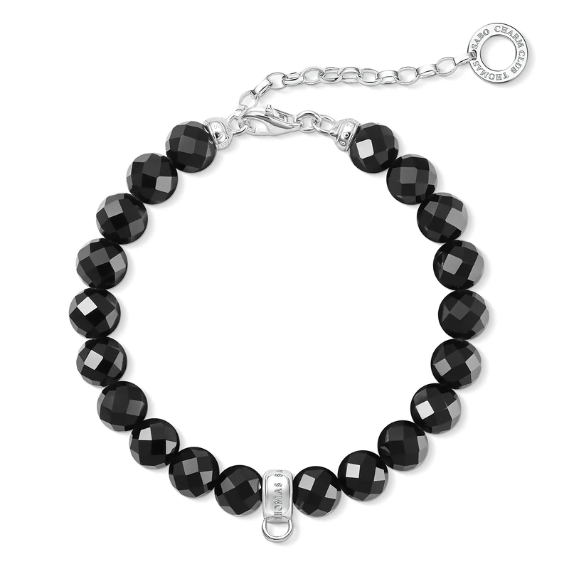 Thomas Sabo Women Charm Bracelet Obsidian black Charm Club X0226-840-11-L18,5V