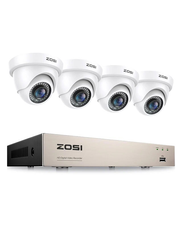 ZOSI 1080P Outdoor Security CCTV Camera System with Human Vehicle Detection