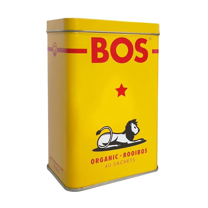 BOS Organic Rooibos Caffeine Free Tea Sachets Tin, Compact & Convenient, 100 g, 40 Teabags (Pack of 1)