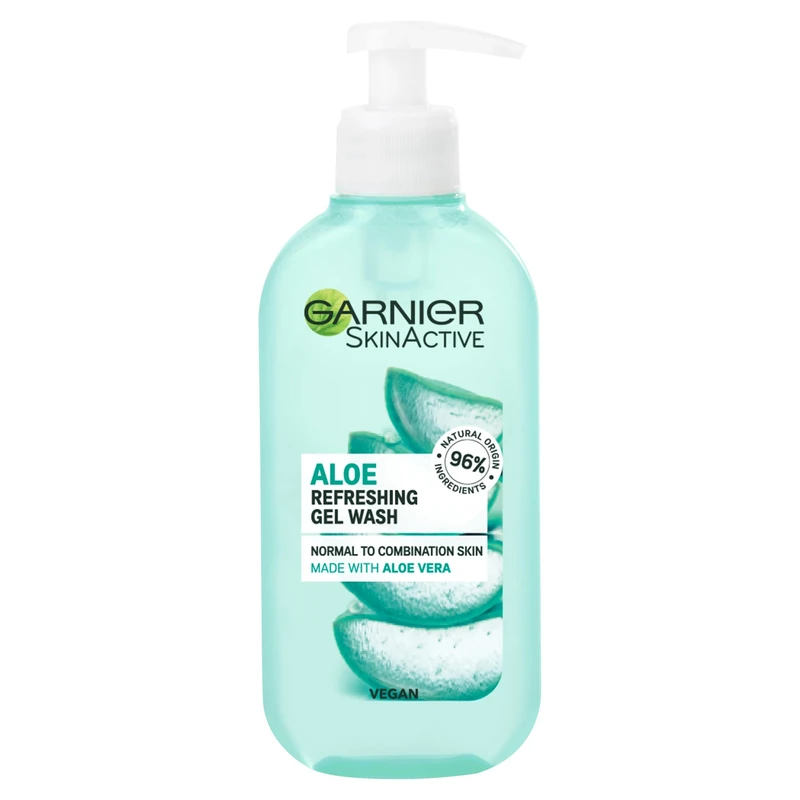Garnier Natural Aloe Extract Gel Wash Normal Skin, 200 ml [Packaging may vary]