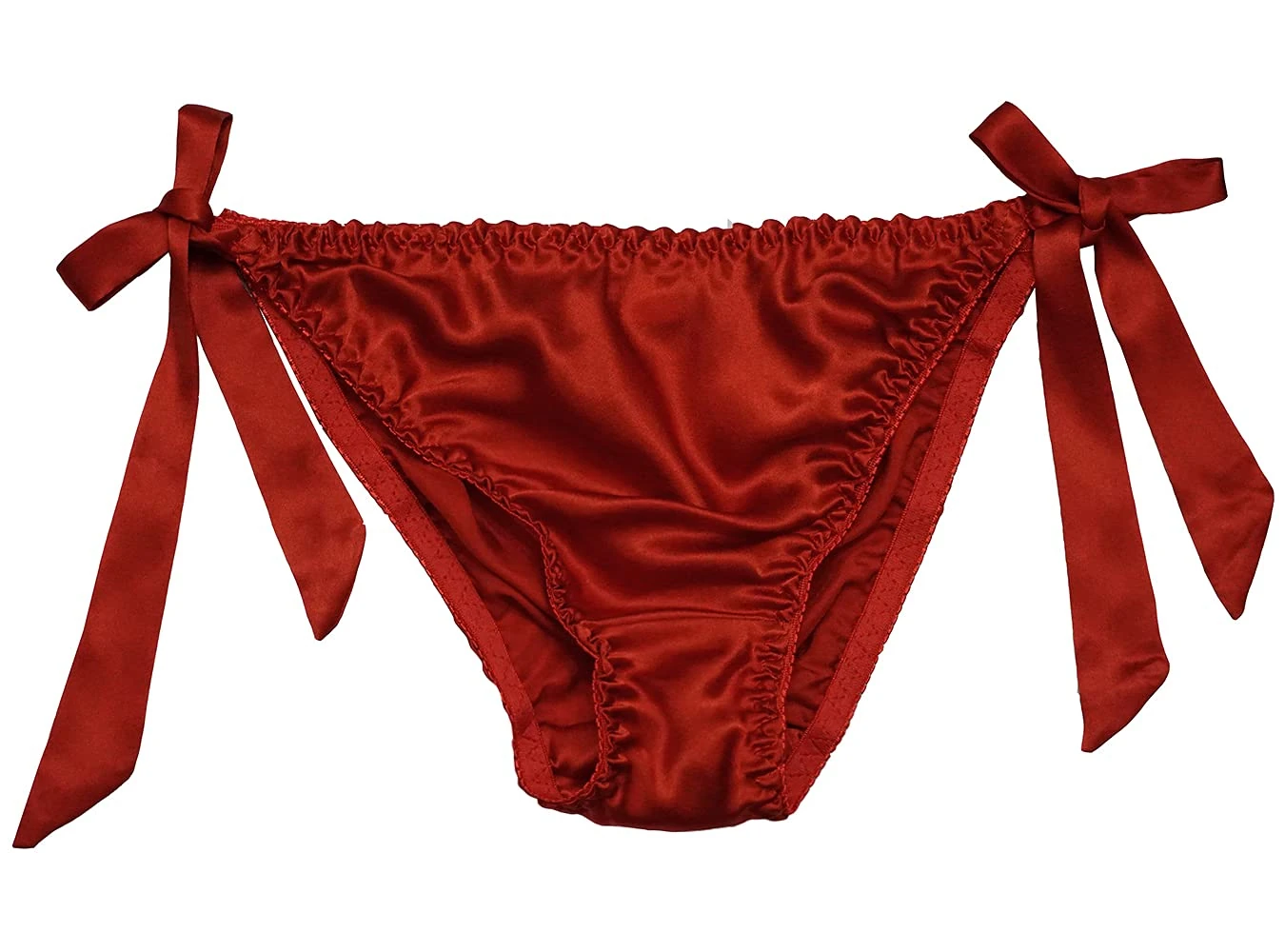 LSHARON Women‘s Sexy 100% Mulberry Silk Thongs Lingerie G-String Underwear Panties, Red, M