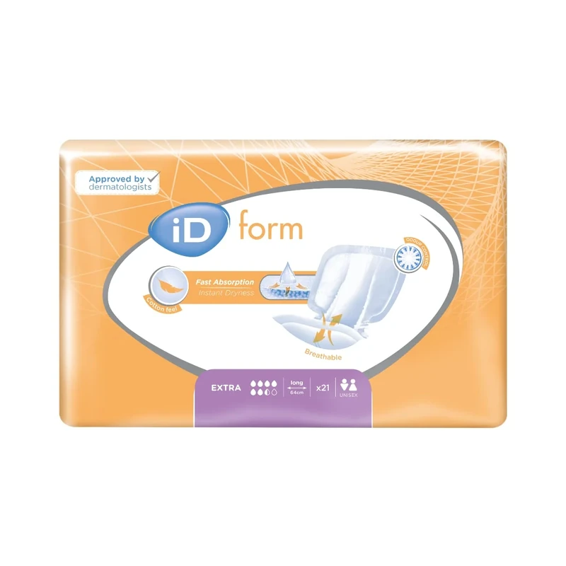 iD Expert Form Shaped Incontinence Pads/Extra Absorbency/Pack 63 - DPD