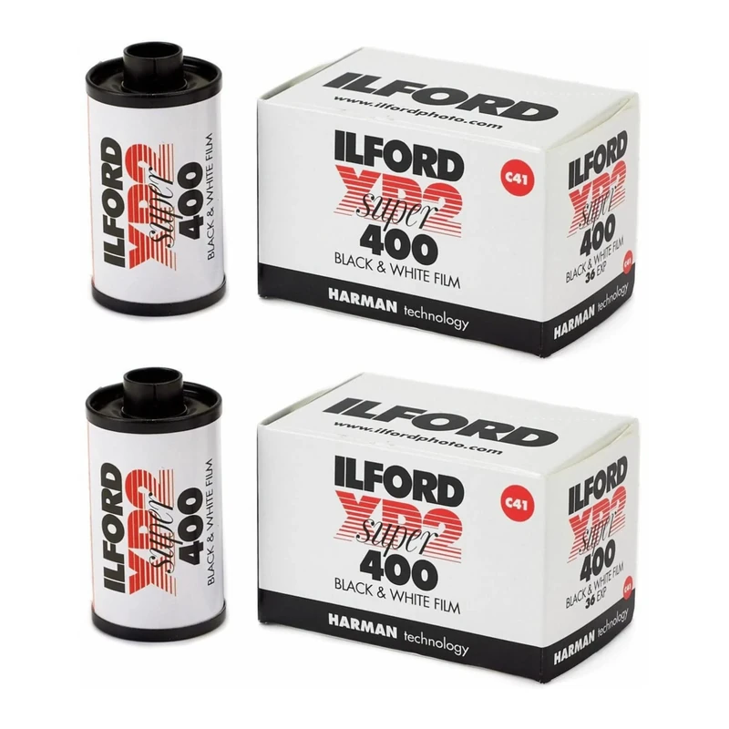 Ilford LYSB06WVJW47F-ELECTRNCS XP-2 Super 400 135-36 Black & White Film (2 Pack)
